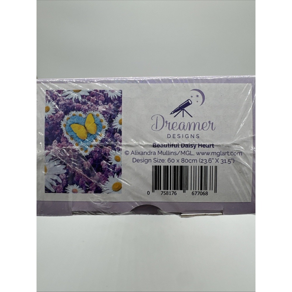 Dreamer Designs Diamond Painting 60x80cm  Or 23x31" New Daisy Heart